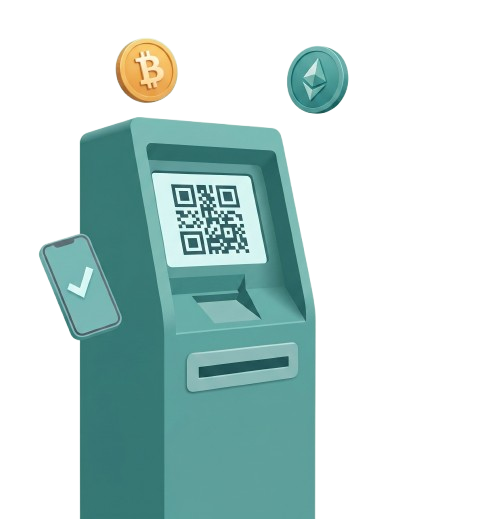 Automate NEOBYTE affichant un QR code avec Bitcoin et Ethereum